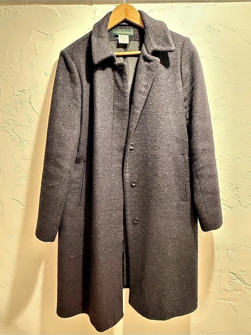 harvé bernard Wool-Blend Pea Coat in Gray Size 12